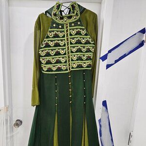 Georgette Embroidered Halter Style Suit